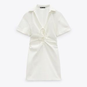 Zara White Stretch Mini Dress